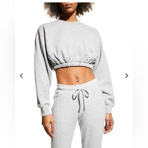 Alo yoga devotion cropped sweater crewneck